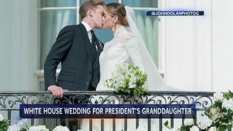 The first grandchild of President Biden was married in the White House.