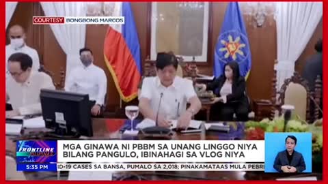 Mga ginawa ni PBBM sa unang linggo niya bilang pangulo, ibinahagisavlog niya