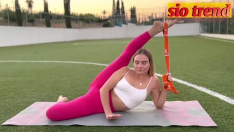 yoga stretching. contortion workout. gymnastic flexibility. Stretch Split and Oversplit