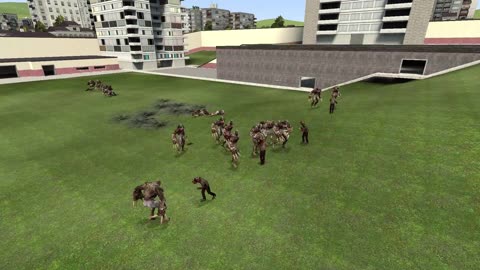 Garry's Mod NPC Battle: Scrakes + Tyrants vs. Saw Runners