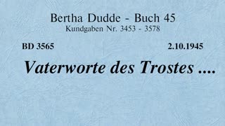BD 3565 - VATERWORTE DES TROSTES ....