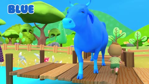 Boo Kids Play With Colorful Cows On The Farm - Educational Video & Kids Cartoons