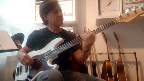 Watermelon man: playing around with a Sire fretless bass