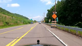 Driving Thru Fusion MilFord Route 6 PA Pennsylvania 08-11-2021 Long Trip