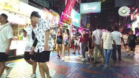 Nightlife Thailand Pattaya Walking Street Nightlife Scenes So Many Freelancers!