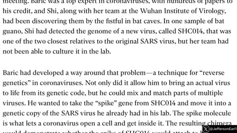 Covid is not a Bio Weapon. Right? #H5N1