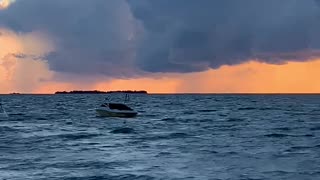 Several Waterspouts Form at Sunset