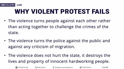 Brian Garrish; response to violent protests.