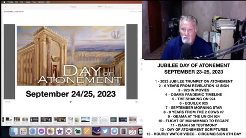 LIVE!!! Year of Jubilee / Day of Atonement Rapture - September 23-25, 2023