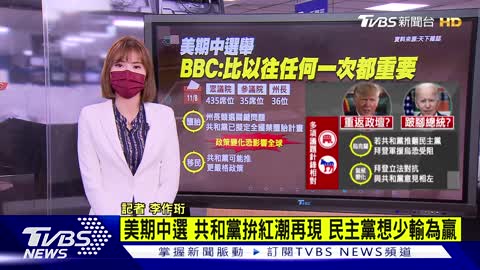 美期中選 共和黨拚紅潮再現 民主黨想少輸為贏【TVBS說新聞】20221108