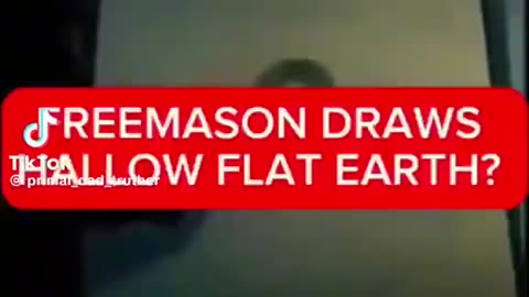 Freemason draws hollow earth with Masonic compass