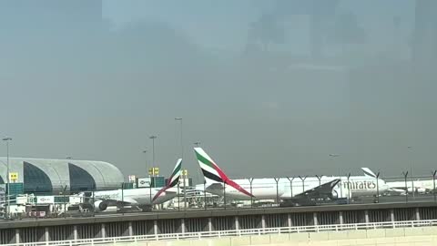 Dubai Airport Terminal 3 | Metro Train | Airbus Emirates