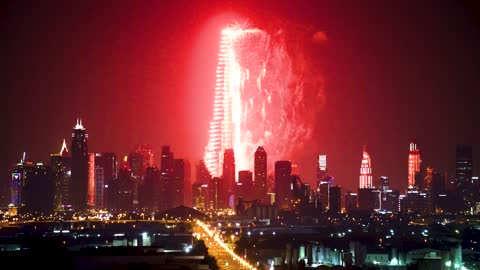 fire work in dubai