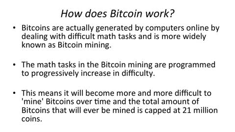 How does BITCOIN work?