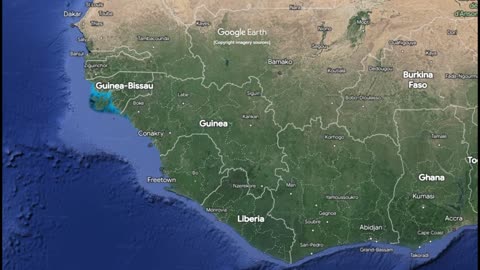 "Guinea 🌍 Expedition: Google Earth Zoom Across 245,857km! #ExploreGuinea"