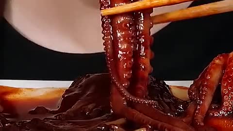 Spicy Black Bean Enoki Mushrooms, Octopus #zoeyasmr #zoeymukbang #bigbites #mukbang #asmr #food #먹방