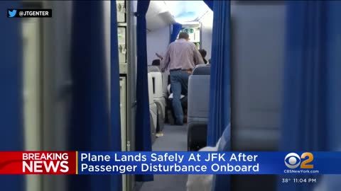 Plane lands safely at JFK after passenger disturbance on board