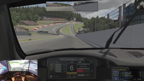 Iracing Porsche Cup Car at spa