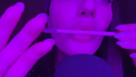 ASMR❤️ : Spoolie Nibbling Mouth Sound (no talking)