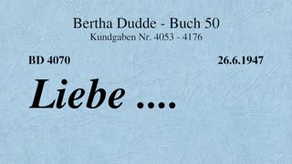 BD 4070 - LIEBE ....