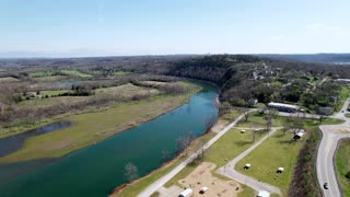 Air 2S and Mini 2 flight over Bull Shoals Lake in the Ozark Mountains