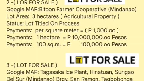 Lot for SALE & Rent