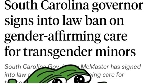 South Carolina Banned Child Sterilization and Mutilation aka “Gender Affirming Care!”