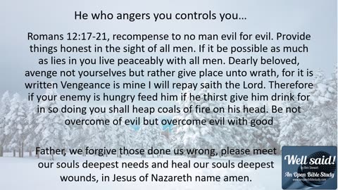He who angers you controls you