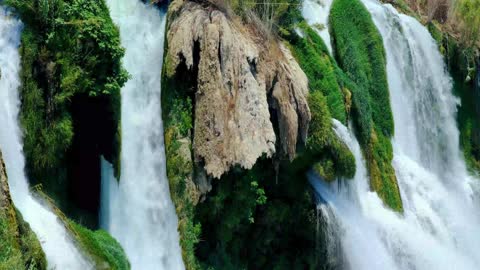 The sound of a very beautiful waterfall will fascinate you