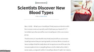 ((( Scientists))) discover 5 new blood types in 2022