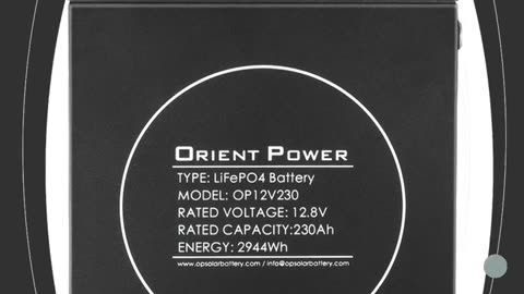 12V 230Ah LiFePO4 Lithium Iron Phosphate Battery Pack