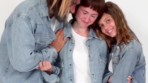 Father and daughter cut their long locks for a touching reason