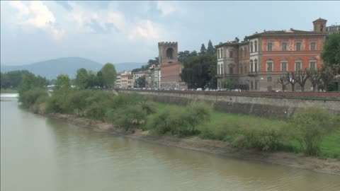 bank of the arno alongside florence