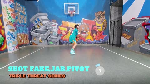TRIPLE THREAT AND BETWEEN THE LEGS DRIBBLING BASKETBALL TRAINING