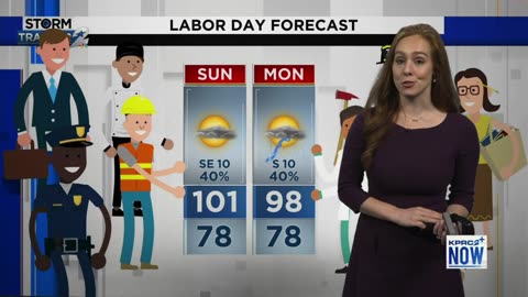 Busty redhead Caroline's weather forecast (9/1/23)