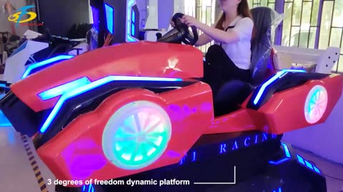 Girls can also fulfill their racing dreams, VR racing is easy to operate