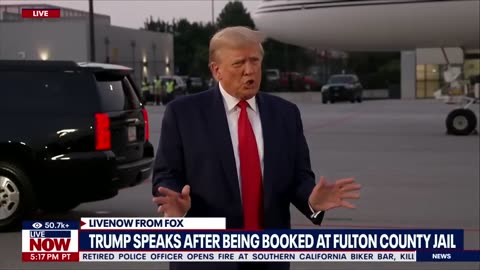 Trump speaks after being booked at Fulton County Jail | LiveNOW from FOX