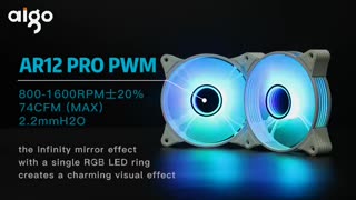 Aigo AR12PRO white 120mm rgb fan 4pin PWM Cooling fan