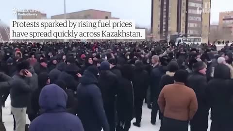 Protests erupt in Kazakhstan over fuel price rise