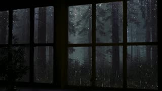 30 MINUTES Gentle and Soothing Rain Sounds | Relax & Nature | Dark Window Background