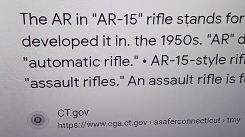 AR-15 Does Not Stand for Assault Rifle! They should be Call a Defense Rifle it Keeps US Free
