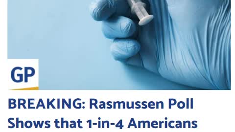 BREAKING: Rasmussen Poll Shows that 1-in-4 Americans Believe They Know Someone Who Died from COVID Vaccine