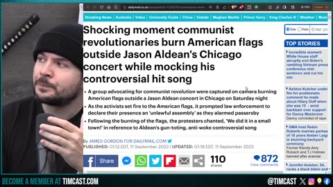 Communists BURN FLAGS At Jason Aldean Concert Saying 'We WILL Try This In A Small Town'