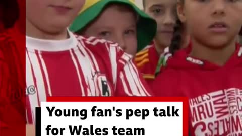 Young fan's pep talk for Wales team