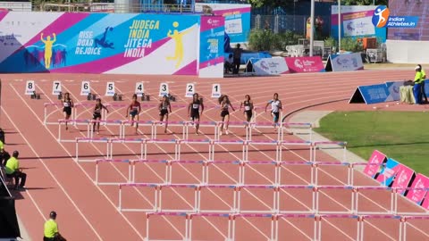 Jyothi Yarraji🇮🇳 clocked 12.79s in the women's 100M hurdles at the National Games 2022