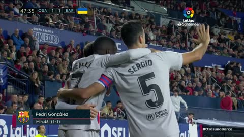 Resumen de CA Osasuna vs FC Barcelona (1-2)