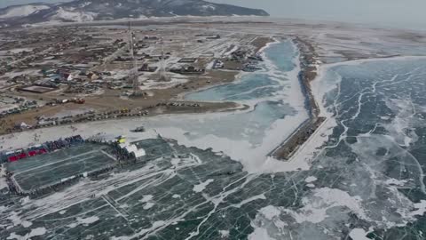 Ice-hockey stars support climate with Lake Baikal game