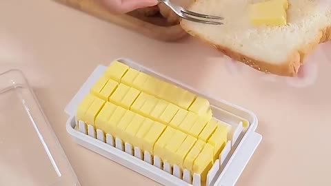 Protable Solid Butter Cutting Storage Box kitchen accessories Refrigerator Fresh Keeping