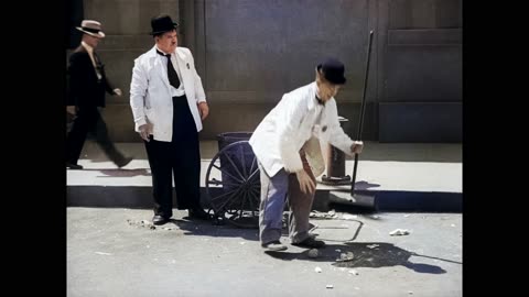 A Chump at Oxford 1940 Stan Laurel Oliver Hardy scene colorized remastered 4k