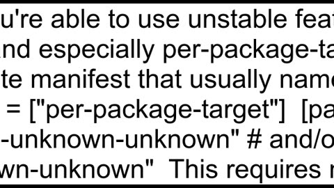 How can I set default build target for Cargo